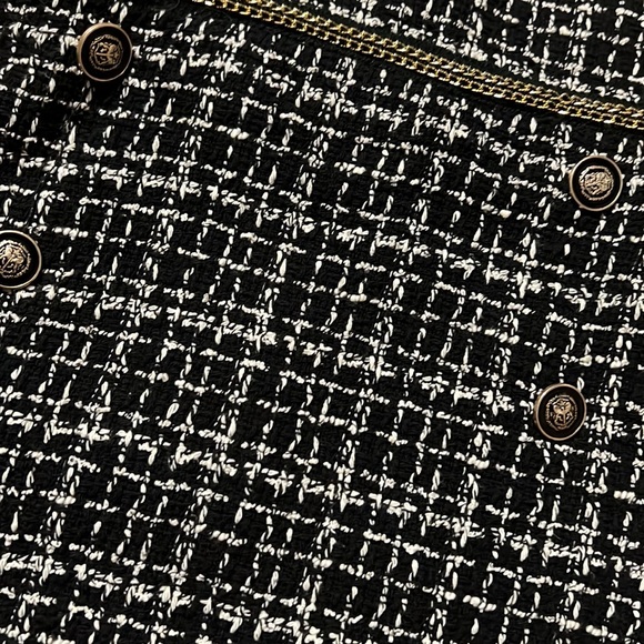 ZARA — Black/White Tweed Romper - Picture 4 of 4